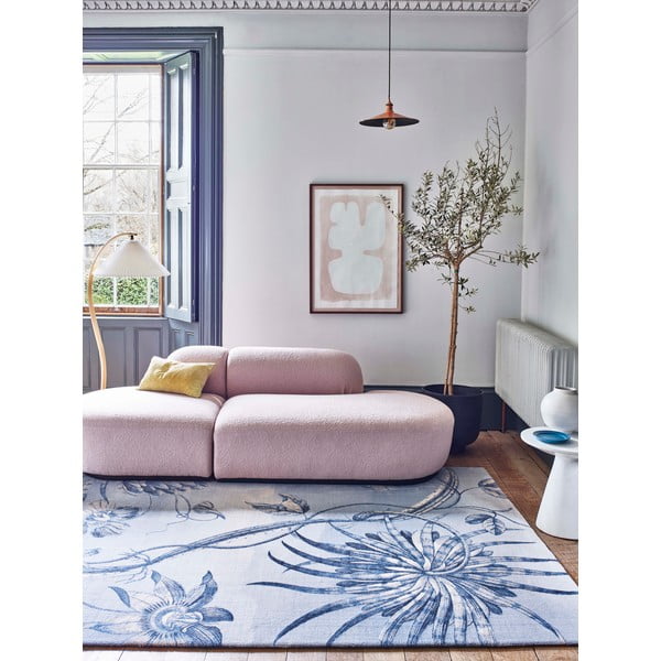 Gaiši zils vilnas paklājs 300x400 cm Talwin – Agnella-image-1