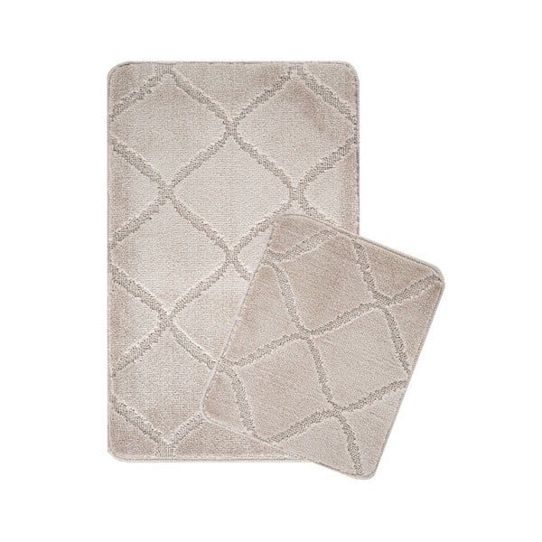 Gaiši brūni vannas istabas paklājiņi (2 gab.) 50x80 cm Cizgili – Foutastic