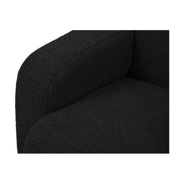 Melns stūra dīvāns no buklē auduma (ar labo stūri) Molino – Micadoni Home-image-4