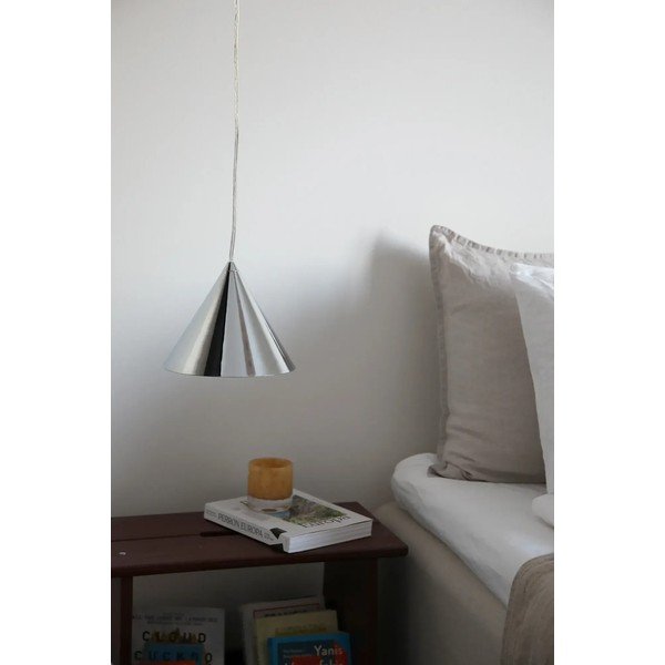 Sudraba krāsas metāla piekaramā lampa ar metāla abažūru ø 19 cm Tip – Markslöjd-image-1