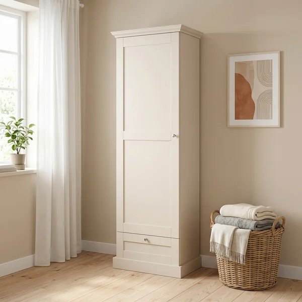 Bēšs matēts skapītis 60x180x35 cm Binz – Støraa-image-1