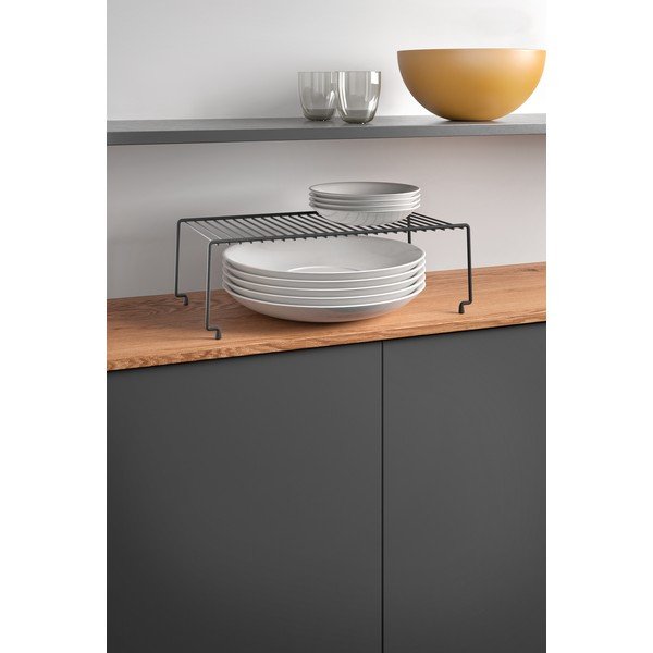 Melns papildu plaukts virtuvei Metaltex Brooklyn Lava-image-3