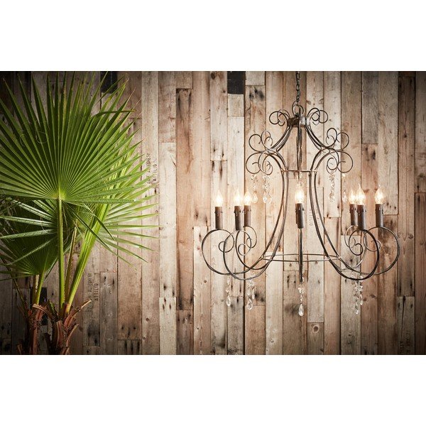 Pelēka piekaramā lampa 82x82 cm Brissac – Côté Table-image-1