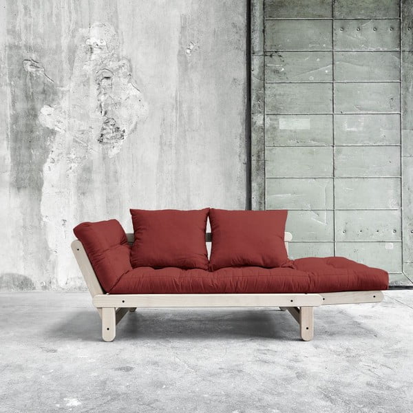 Dīvāns gulta Karup Beat Beech/Passion Red