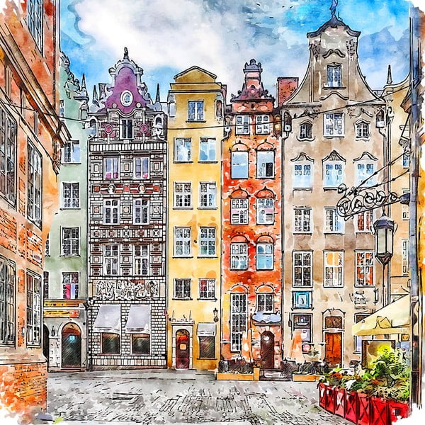 Glezna 50x50 cm Gdansk – Fedkolor