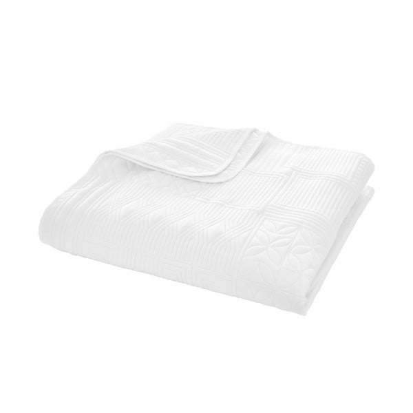 Balts stepēts gultas pārklājs 220x230 cm Folkstone Geo – Catherine Lansfield