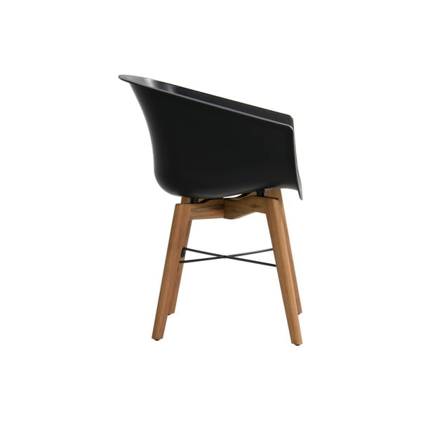 Melni plastmasas dārza krēsli (2 gab.) Amalia – Hartman-image-3