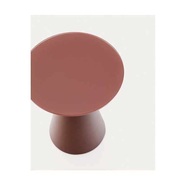 Apaļš sānu galdiņš ar stikla galda virsmu ø 30 cm Wilshire – Kave Home-image-2
