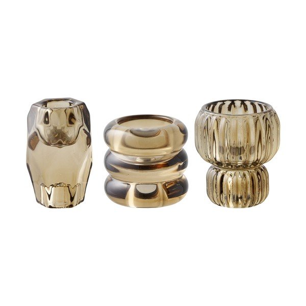 Stikla svečturi tējas svecītēm (3 gab.) – House Nordic