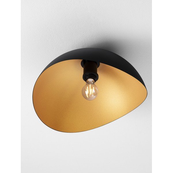 Matēti melna/zelta krāsas metāla griestu lampa Opsi – Nova Luce-image-1