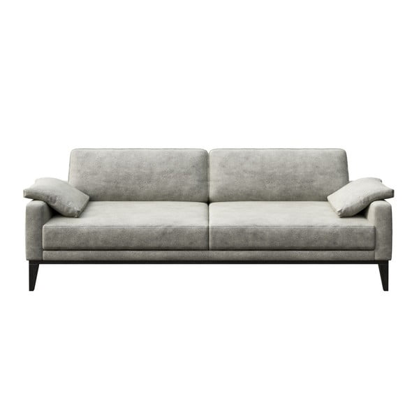 Pelēks mākslīgās ādas dīvāns MESONICA Musso, 211 cm