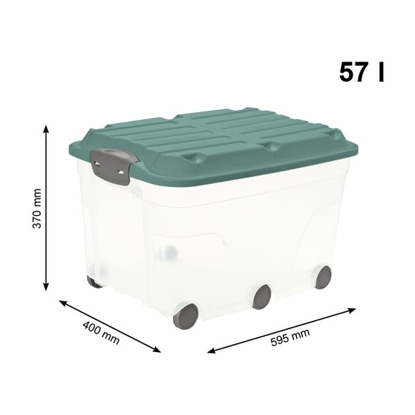 Plastmasas uzglabāšanas kaste ar vāku Roller – Rotho-image-3