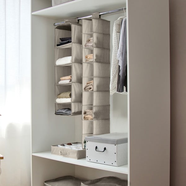 Piekaramais tekstila drēbju skapja organizators Nancy – Compactor-image-1