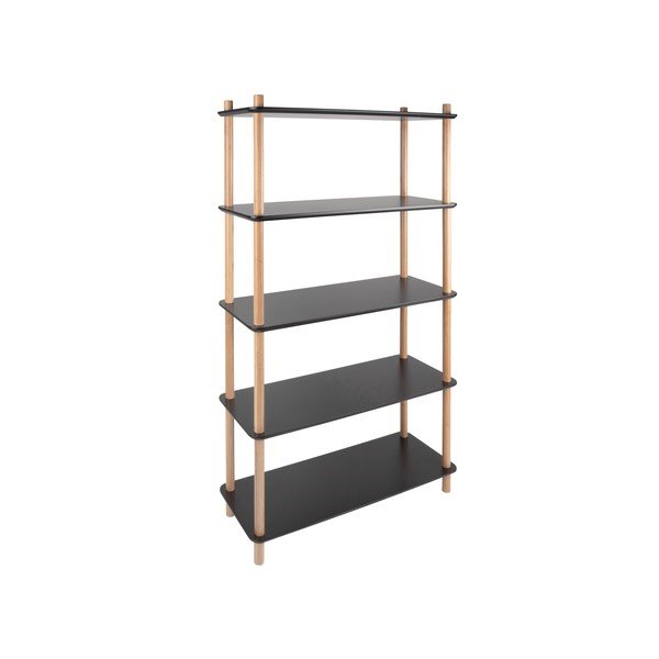 Melns plaukts ar bambusa kājām Leitmotiv Cabinet Simplicity-image-2