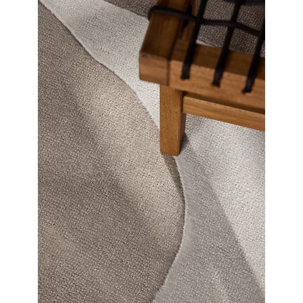 Bēšs ar rokām darināts vilnas apaļš paklājs ø 160 cm Hackney Clarissa – Ted Baker-image-3