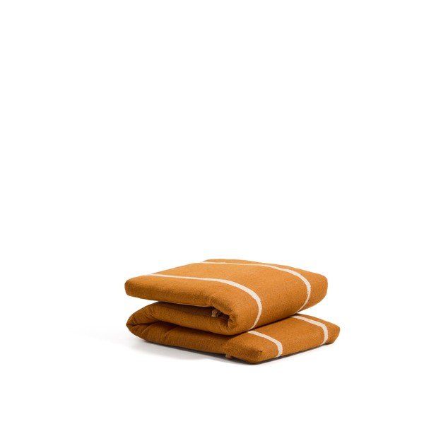 Oranžs dārza sēdekļa spilvens zviļņiem 50x175 cm Daila – Kave Home-image-3