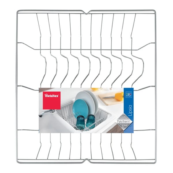 Matēts trauku žāvētājs sudraba krāsā Metaltex Bruno, 36 x 33cm-image-1