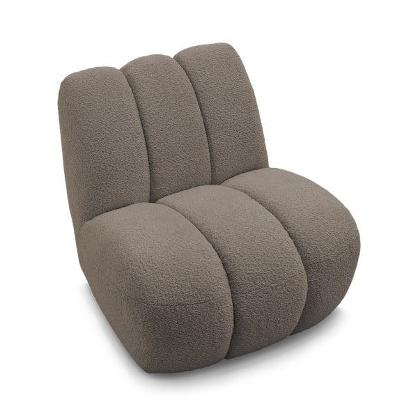 Pelēkbrūns atpūtas krēsls no buklē auduma Janissaire – Bobochic Paris-image-4