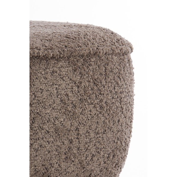 Brūns pufs no buklē auduma Leyla – Light & Living-image-1