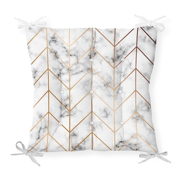 Spilvendrāna Minimalist Cushion Covers Gray Gold Marble, 40 x 40 cm