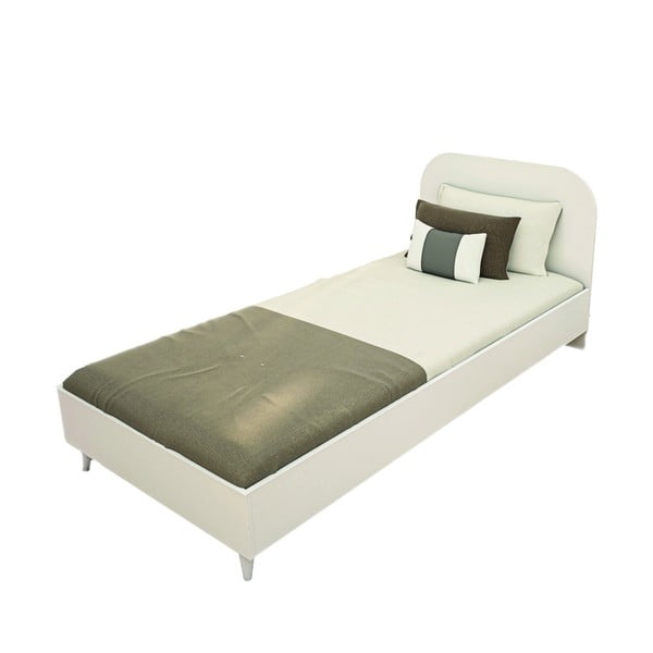 Balta vienvietīga gulta 90x190 cm Lavinia – Kalune Design