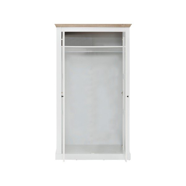 Balts drēbju skapis 100x180 cm Binza – Støraa-image-2