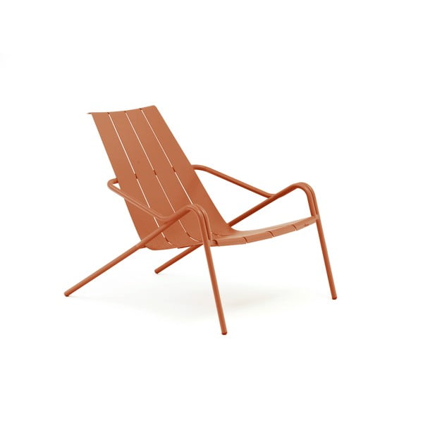 Oranžs metāla dārza atpūtas krēsls Fleole – Ezeis