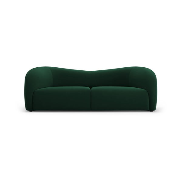 Tumši zaļš samta dīvāns 197 cm Santi – Interieurs 86