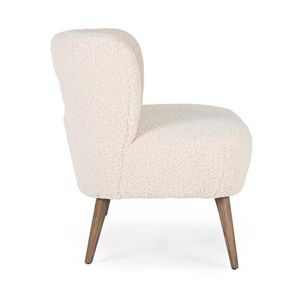 Krēmkrāsas dīvāns no mākslīgās kažokādas 115 cm Cortina – Bizzotto-image-3