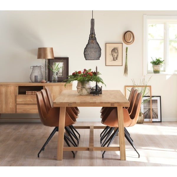 Ēdamgalds no pulēta ozolkoka Rowico Brooklyn, 220 x 95 cm-image-3