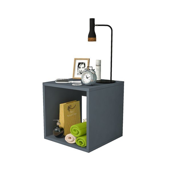 Pelēks naktsgaldiņš Biga – Gauge Concept-image-1