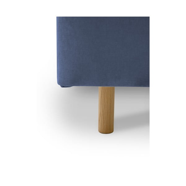 Zila polsterēta divvietīga gulta ar redelēm 160x200 cm Zee – Scandic-image-4