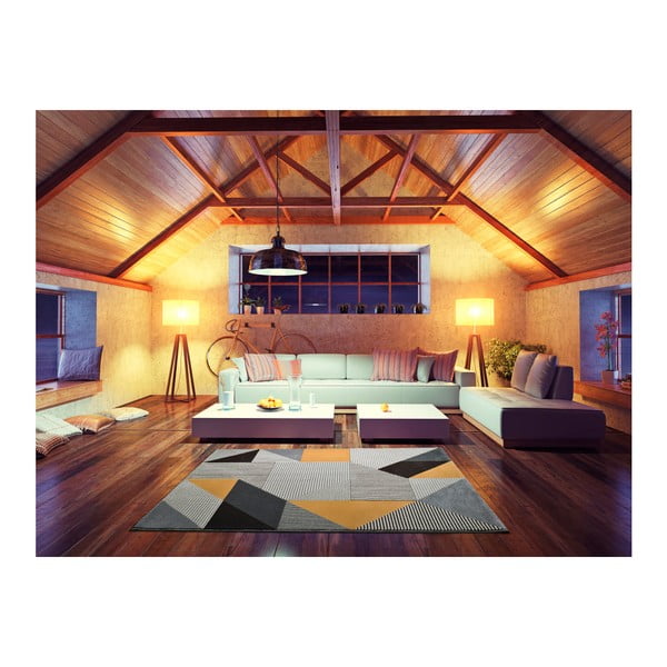 Oranžs un pelēks paklājs Universal Gladys Duro, 60 x 120 cm-image-1