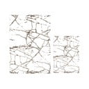 Balti/brūni vannas istabas paklājiņi (2 gab.) 60x100 cm Cracks – Mila Home
