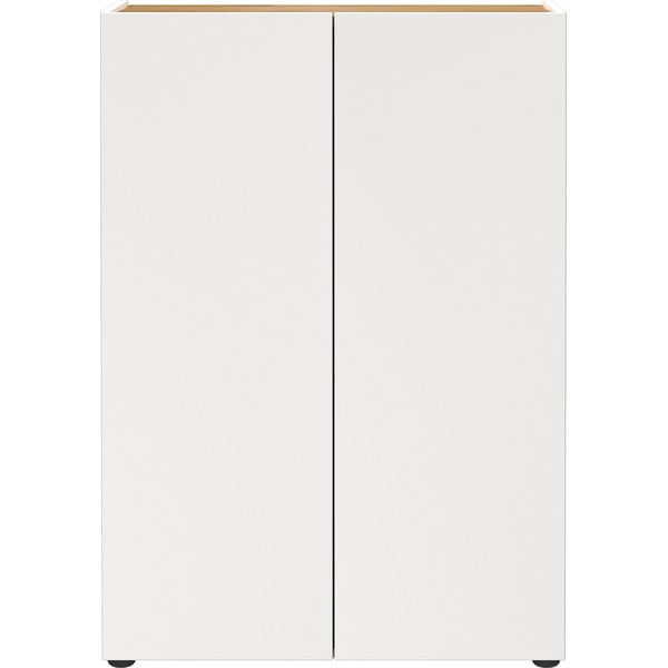 Balts skapītis ar ozolkoka imitāciju 74x105x33 cm Alviano – Germania-image-4