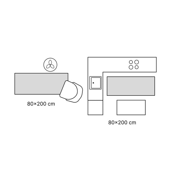 Dzeltens/zils mazgājams celiņa paklājs 80x200 cm Colors of Joy – Vitaus-image-3