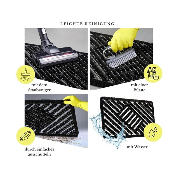 Kokosšķiedras kājslauķis 45x75 cm Coco Black – Hanse Home-image-3