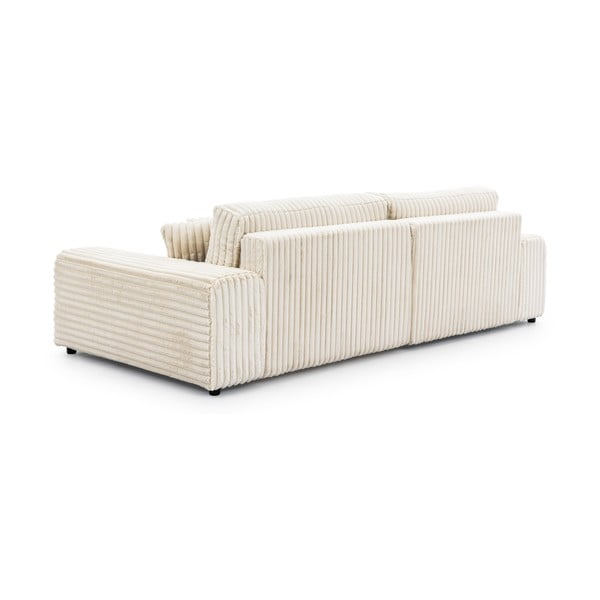 Krēmkrāsas izvelkams velveta stūra dīvāns ar uzglabāšanas vietu (ar kreiso stūri) Sarina – Ropez-image-3