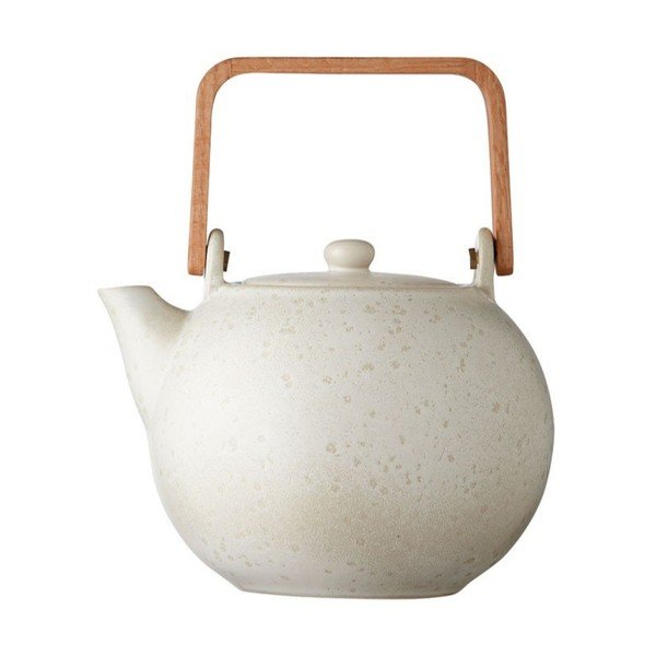 Krēmkrāsas matēta keramikas tējkanna Bitz Basics, 1,2 l