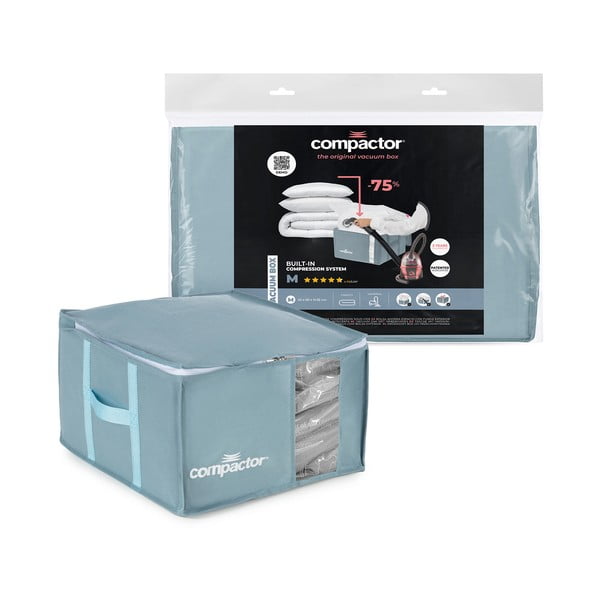 Vakuuma plastmasas drēbju uzglabāšanas kaste 42x40x25 cm Blue Edition – Compactor-image-4