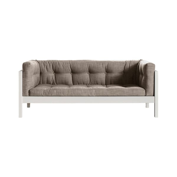 Divvietīgs dīvāns Karup Fusion White/Linoso Light Grey