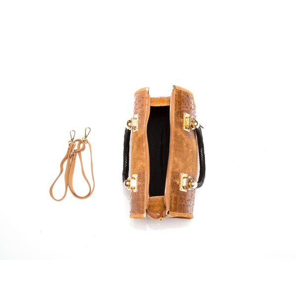 Ādas rokassoma Isabella Rhea 822 Cognac-image-1