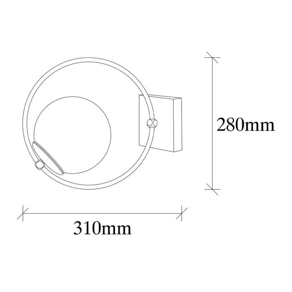 Melna metāla sienas lampa Opviq lights Aria-image-2