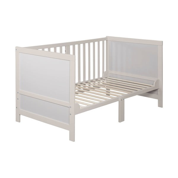 Pelēka bērnu gultiņa ar regulējamu augstumu 70x140 cm Easy Sleep – Roba-image-4