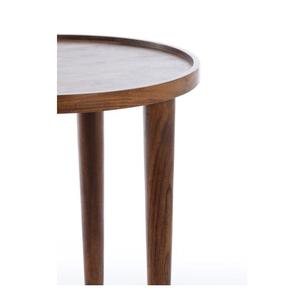 Akācijas masīvkoka apaļš sānu galdiņš ø 49 cm Qiano – Light & Living-image-3