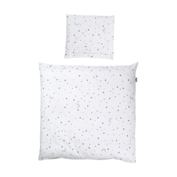 Balta kokvilnas bērnu gultas veļa 80x80 cm Sternenzauber – Roba