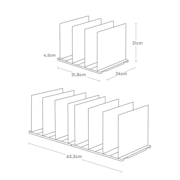 Plastmasas drēbju skapja organizatori rokassomām (2 gab.) Smart – YAMAZAKI-image-3