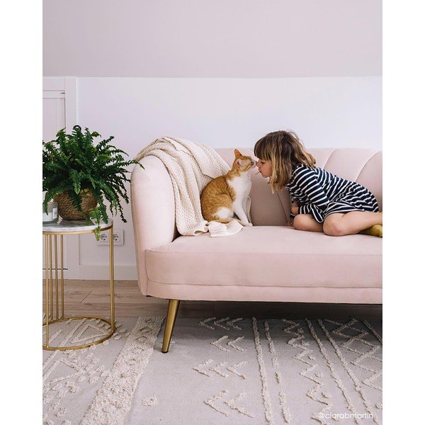 Balts mazgājams/ar rokām darināts kokvilnas paklājs 140x200 cm Tribu Natural – Lorena Canals-image-4