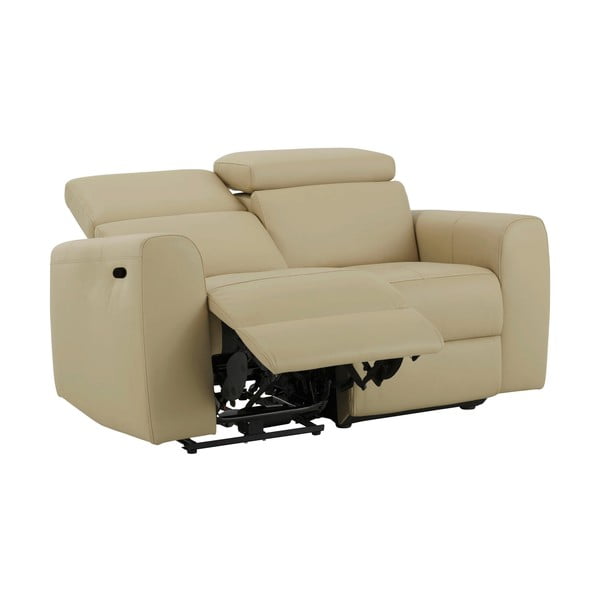 Balts dīvāns no ādas imitācijas 158 cm Capena – Støraa-image-1