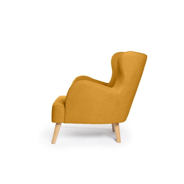 Sinepju dzeltens atpūtas krēsls ar atzveltni Noemye – Bonami Selection-image-3